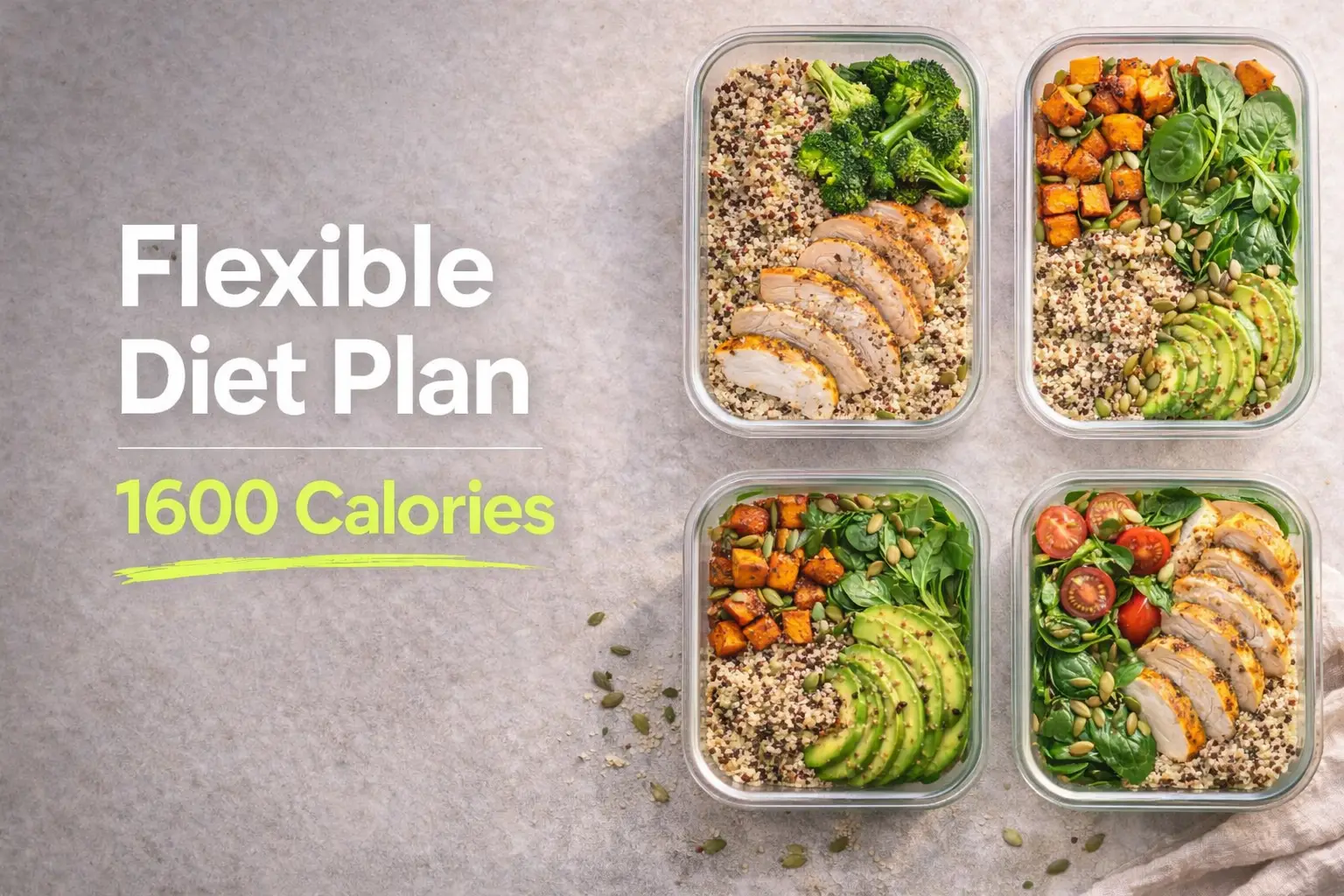 1600 Calories Flexible Diet Plan (2026)
