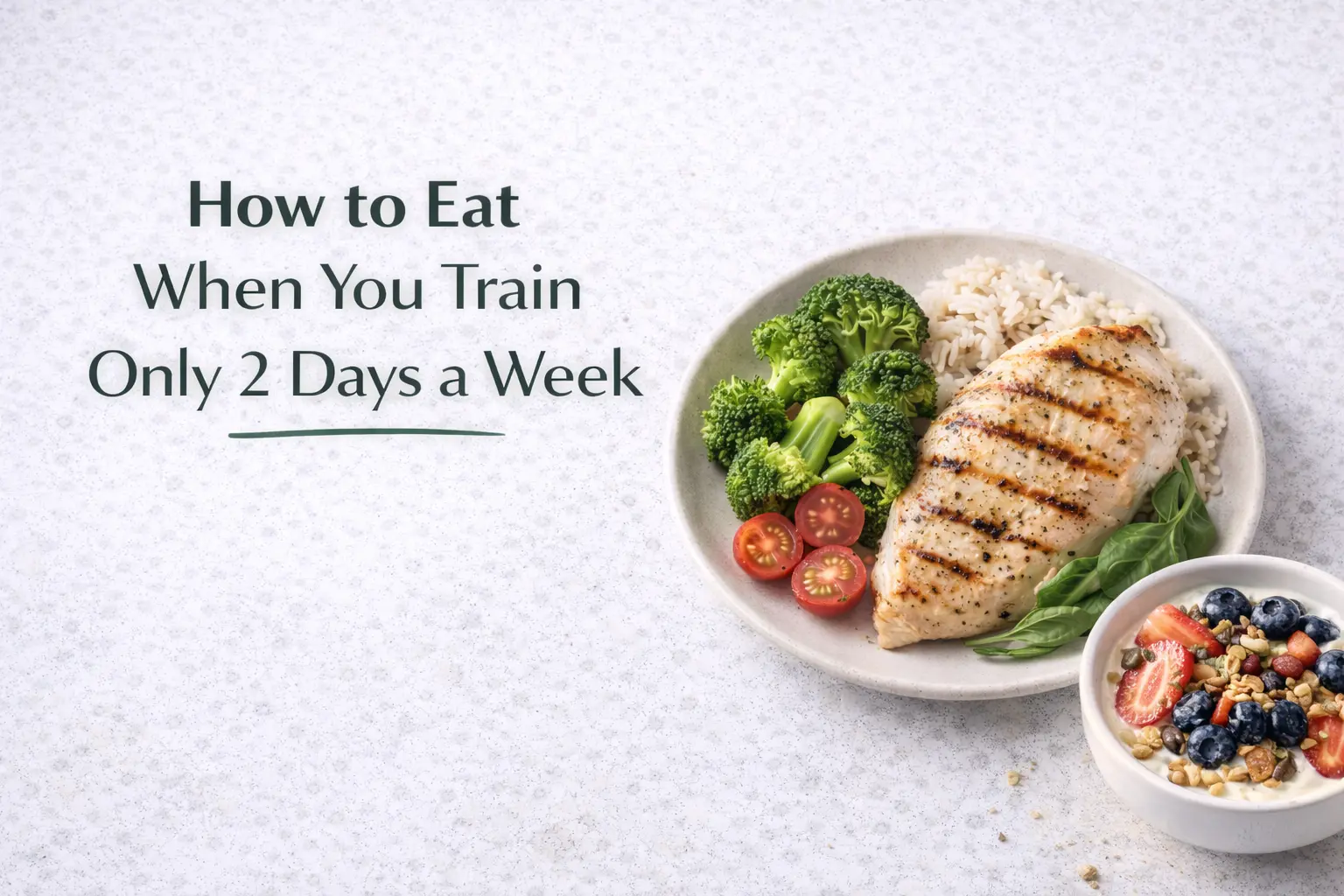How to Eat When You Train Only 2 Days a Week (2026)