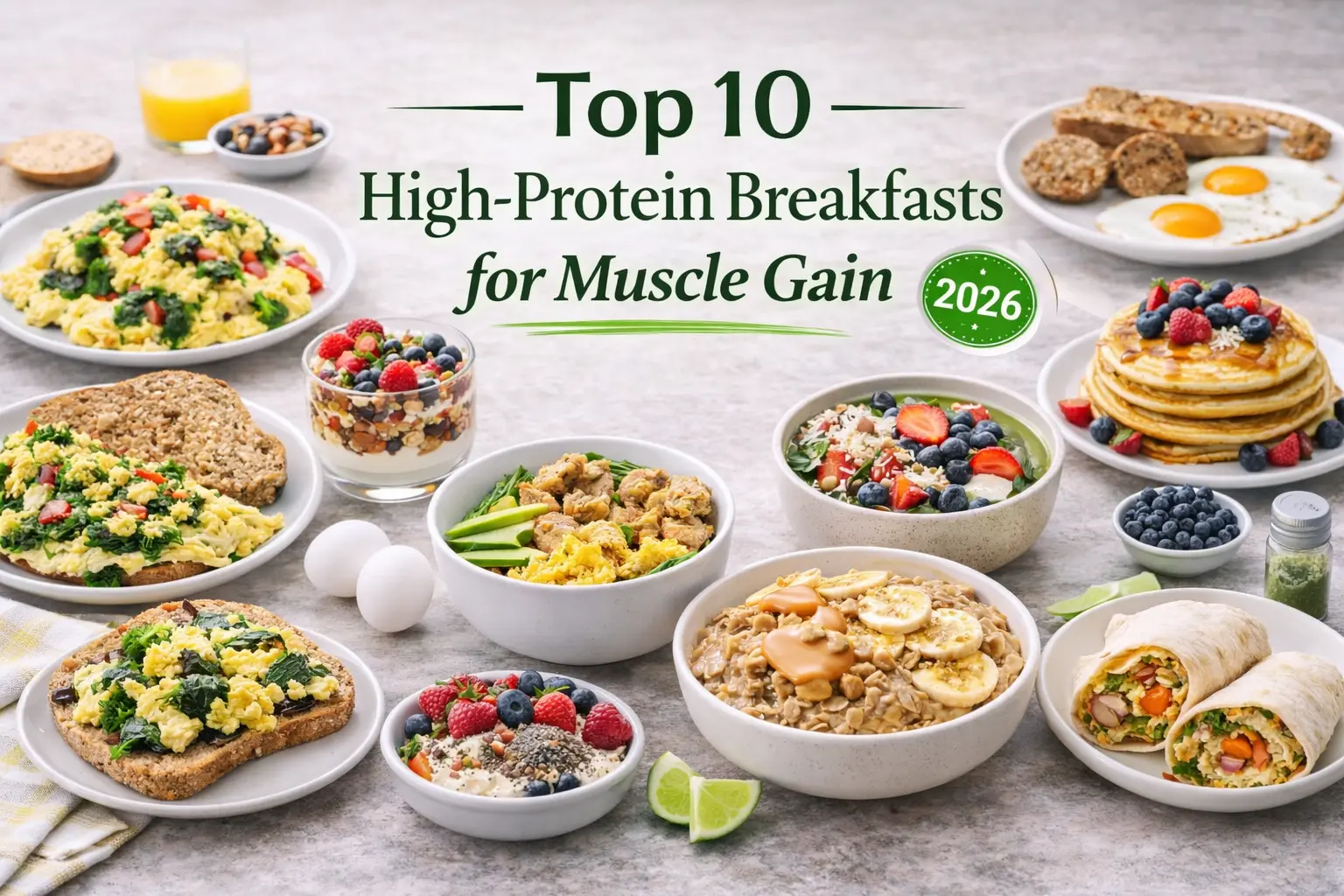 Top 10 High-Protein Breakfasts for Muscle Gain (2026)