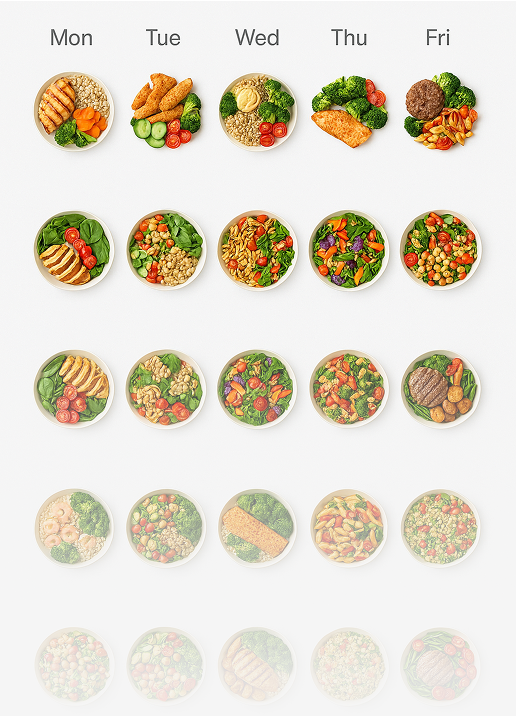 Personalized meals and a weekly plan